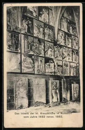 AK Nussdorf, Hl. Kreuzkirche, Teilansicht des Inneren