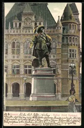 AK Bremen, Gustav Adolf Denkmal