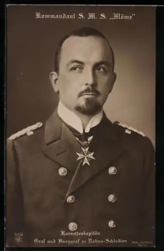 AK Korvettenkapitän Graf und Burggraf zu Dohna-Schlodien Kommandant vom Hilfskreuzer S. M. S. Möwe