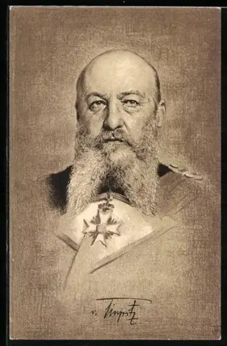 Künstler-AK Grossadmiral von Tirpitz mit Orden