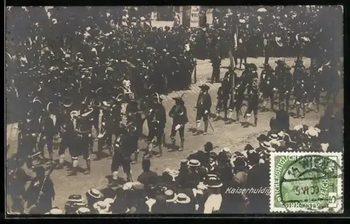 AK Szene aus einem Kaiserhuldigungs-Festzug