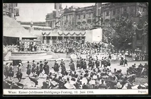 AK Wien, Kaiser-Jubiläums-Huldigungs-Festzug, 12. Juni 1908