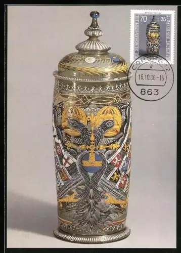 Maximum-AK Coburg, Reichsadler-Humpen aus Oberfranken 1662, aus der Kunstsammlung der Veste Coburg
