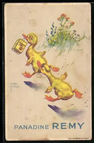 Künstler-AK Lawson Wood: Panadine Remy, Entenkücken, Reklame