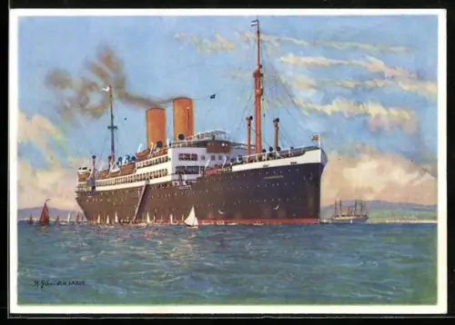 Künstler-AK Robert Schmidt: Doppelschraubendampfer Sierra Cordoba