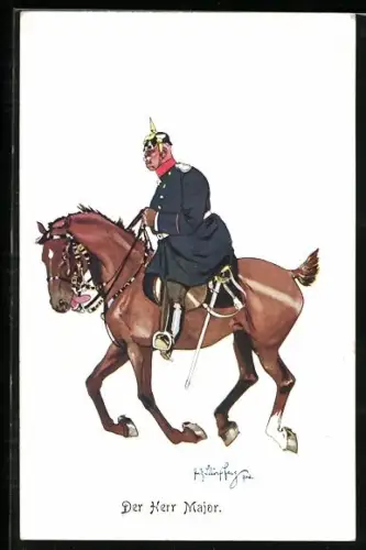 Künstler-AK Fritz Schönpflug: Der Herr Major
