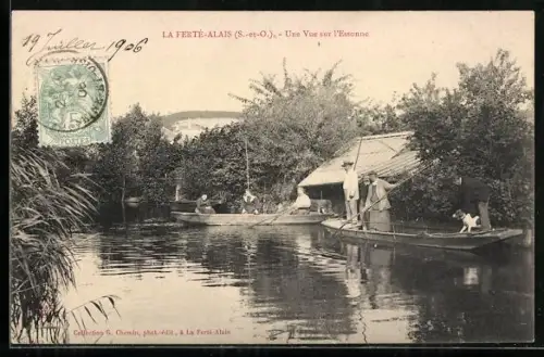 AK La Ferté-Alais /S.-et-O., Une Vue sur l`Essonne