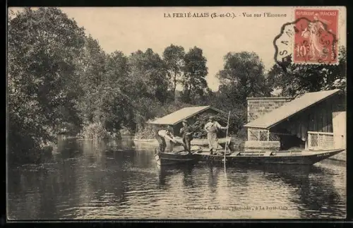 AK La Ferté-Alais, Vue sur l`Essonne