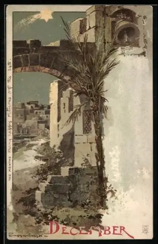 Künstler-AK Theodor Guggenberger: The months, December