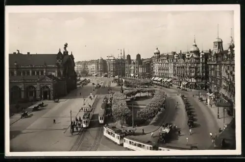 AK Frankfurt, Hauptbahnhof, Geschäfte, Strassenbahn
