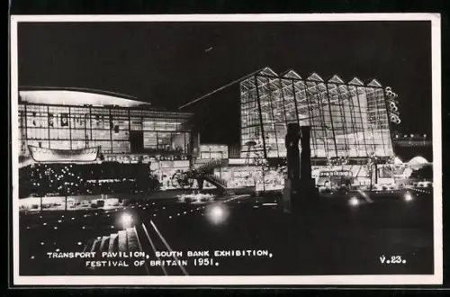 AK London, Festival of Britain 1951, South Bank Exhibition, Transport Pavilion, Ausstellung