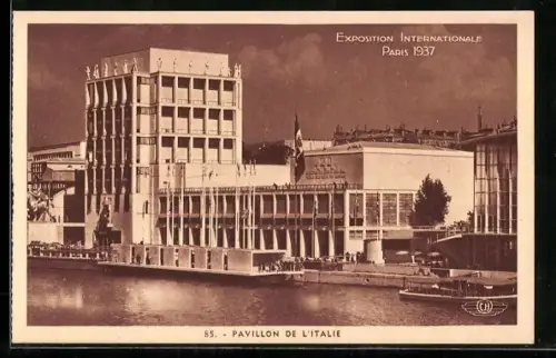 AK Paris, Exposition Internationale 1937, Pavillon de l`Italie, italienischer Pavillon, Weltfachausstellung