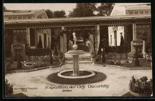 AK Paris, Exposition des Arts décoratifs 1925, Jardin