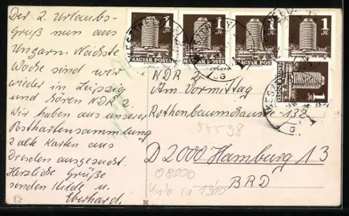 AK Dresden, Postplatz mit Strassenbahnen