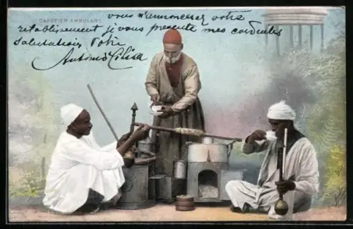 AK Ägyptischer Kaffee-Händler auf der Strasse