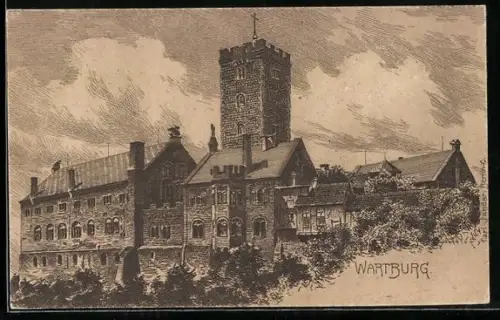 Künstler-AK Angelo Jank: Wartburg