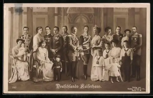 AK Deutschlands Kaiserhaus von Preussen, Gruppenbild