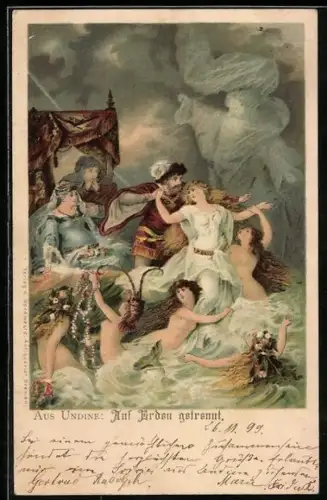 AK Szene aus Undine, Auf Erden getrennt