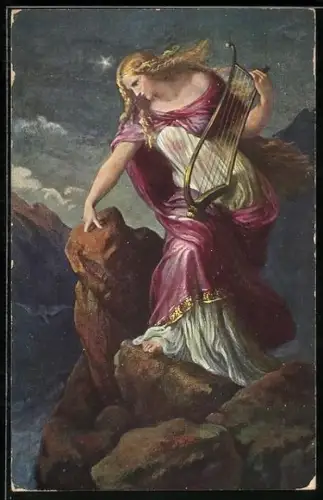 Künstler-AK Traurige Loreley mt Harve