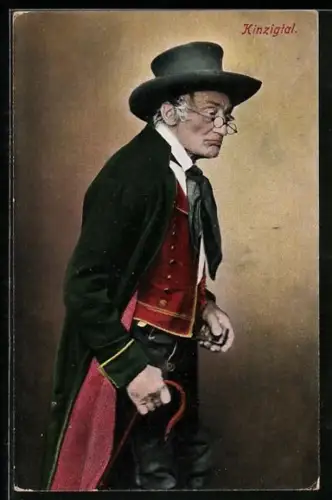 AK betagter Herr in Schwarzwälder Tracht