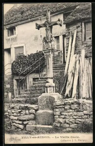 AK Villy-en-Auxois, La Vieille Croix