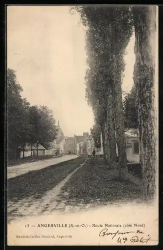 AK Angerville, Route Nationale