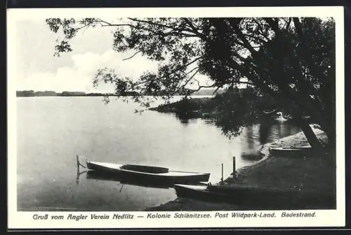 AK Schlänitzsee, Angler Verein Nedlitz, Badestrand