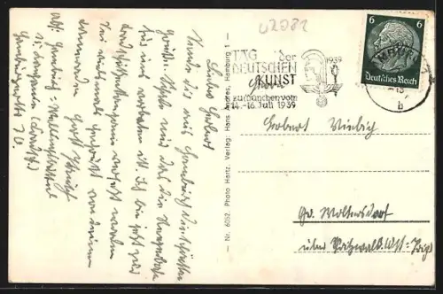 AK Hamburg-St. Pauli, Reeperbahn mit Strassenbahnen