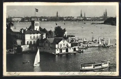 AK Hamburg, Uhlenhorster Fährhaus und Aussenalster