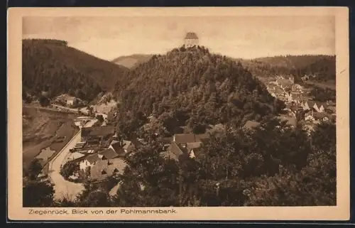 AK Ziegenrück, Blick von der Pohlmannsbank