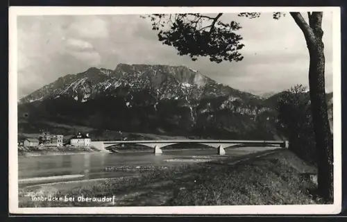 AK Oberaudorf, Blick zur Innbrücke