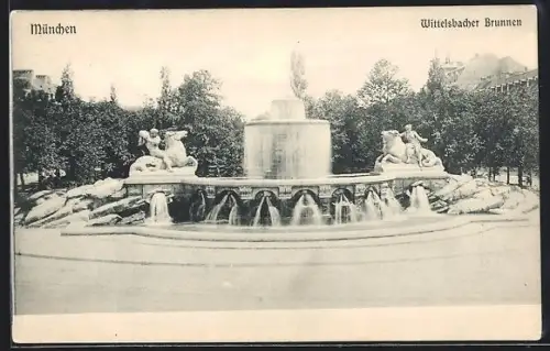 AK München, Wittelsbacher Brunnen