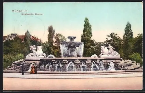AK München, Wittelsbacher Brunnen