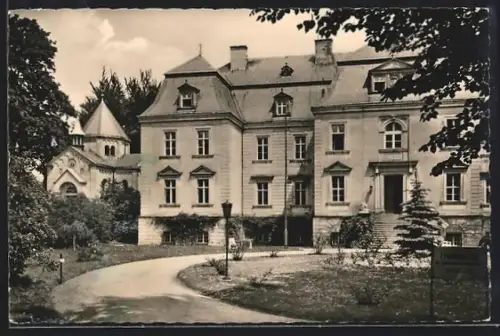 AK Gaussig /Bautzen, Schloss, jetzt Erholungsheim der Technischen Universität Dresden