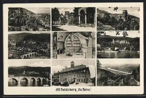 AK Heidelberg, Flusspartie mit Brücke