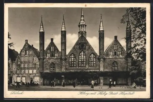 AK Lübeck, Koberg mit Heilig-Geist-Hospital