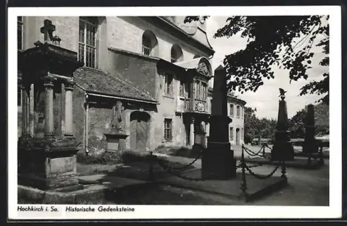 AK Hochkirch i. Sa., Historische Gedenksteine