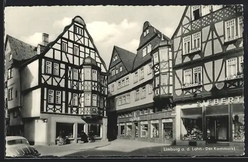 AK Limburg a. d. Lahn, Kornmarkt mit Fachwerkhäusern