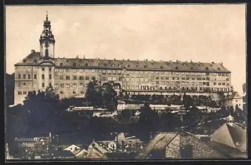 AK Rudolstadt, Blick zum Schloss