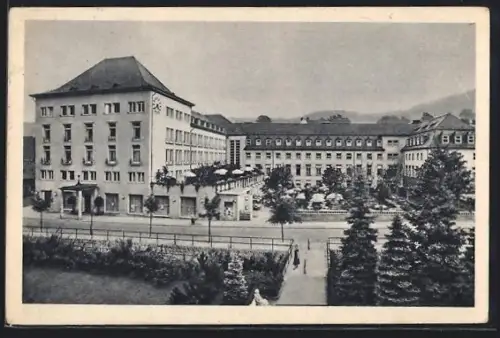 AK Oberschlema /Sächs. Erzgebirge, Radiumbad, Kurhaus und Kurhotel