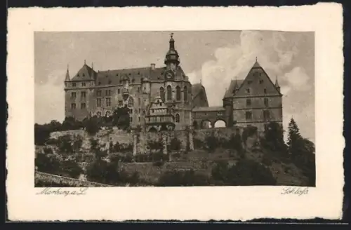 AK Marburg a. L., Blick zum Schloss
