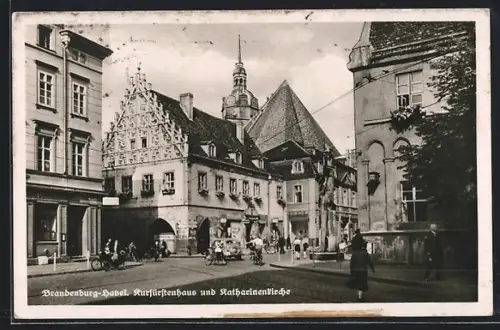 AK Brandenburg /Havel, Kurfürstenhaus und Katharinenkirche
