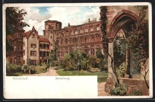 Lithographie Heidelberg, Schlosshof