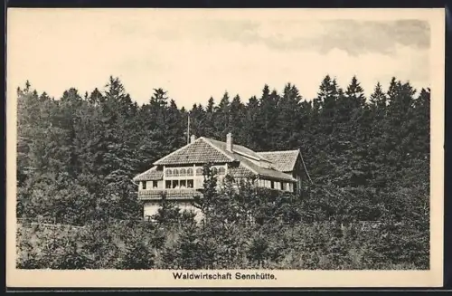 AK Salzhemmendorf, Hirschmannsruh, Waldwirtschaft Sennhütte, Besitzer Justus Kramer