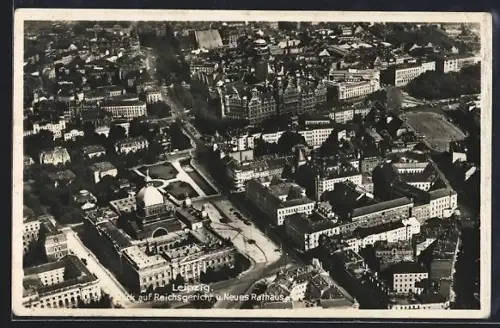 AK Leipzig, Blick auf Reichsgericht und Neues Rathaus