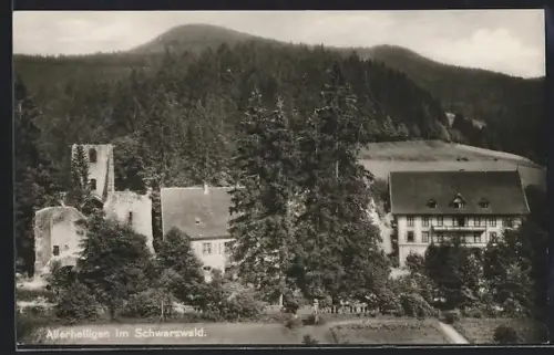 AK Allerheiligen im Schwarzwald, Klosterruine, Mittenmaier`s Kurhaus, Schwarzwaldlandschaft