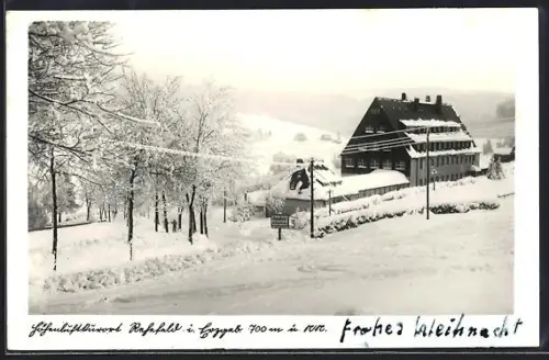 AK Rehefeld /Ergeb., Ortspartie mit Haus im Winter