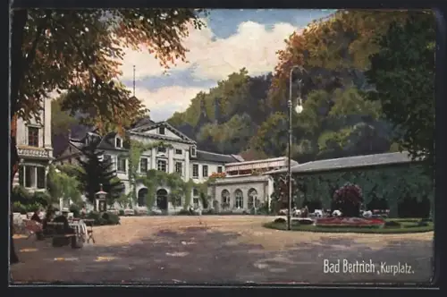 Künstler-AK Bad Bertrich, Kurplatz