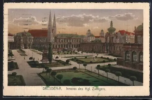 AK Dresden, Inneres des Kgl. Zwingers