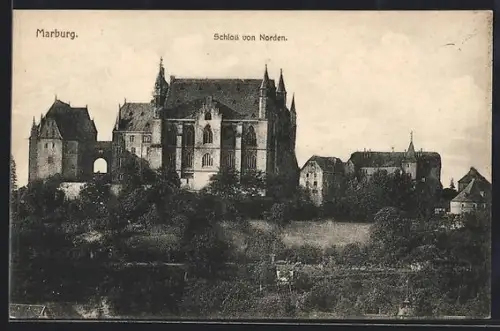 AK Marburg, Schloss von Norden